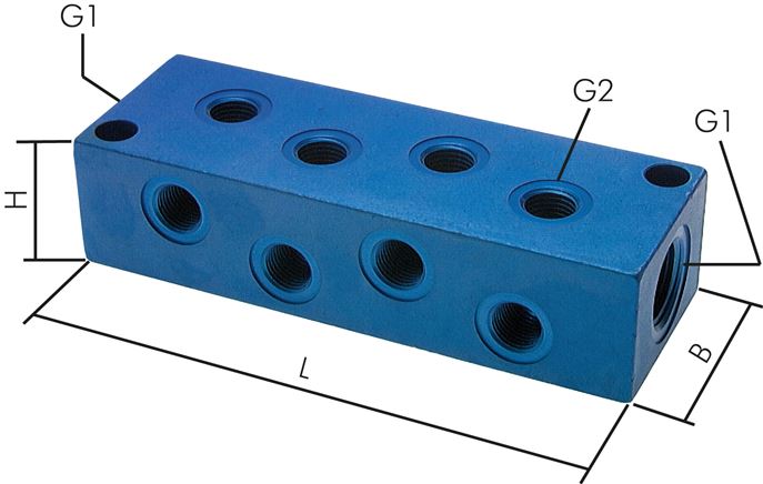 Exemplaire exposé: Distributeur 8 voies, aluminium