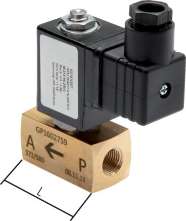 Exemplaire exposé: Électrovanne à vide 2/2 voies (à commande directe)