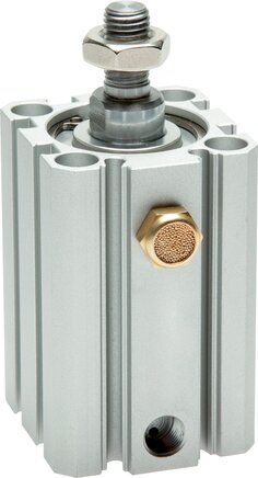 Exemplaire exposé: Vérin compact, à simple effet, tige de piston avec filetage mâle