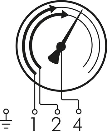 Symbole de commutation: Contact double N° 22: Le 1er et le 2ème s’ouvrent en cas de dépassement de la valeur de consigne respective